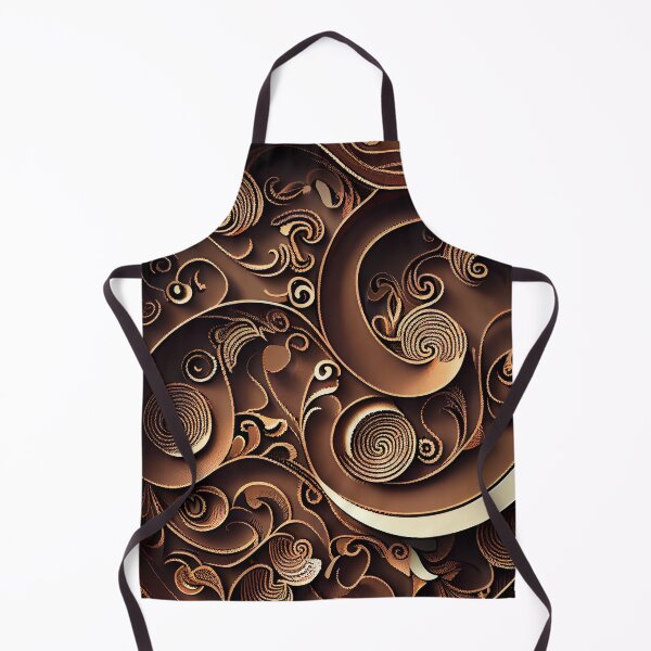 Item preview, Brown Abstract Asian Pattern Digital Painting designed and sold by CodeAndColors.
