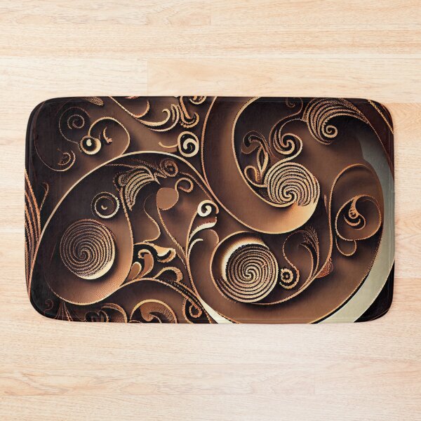 Item preview, Brown Abstract Asian Pattern Digital Painting designed and sold by CodeAndColors.