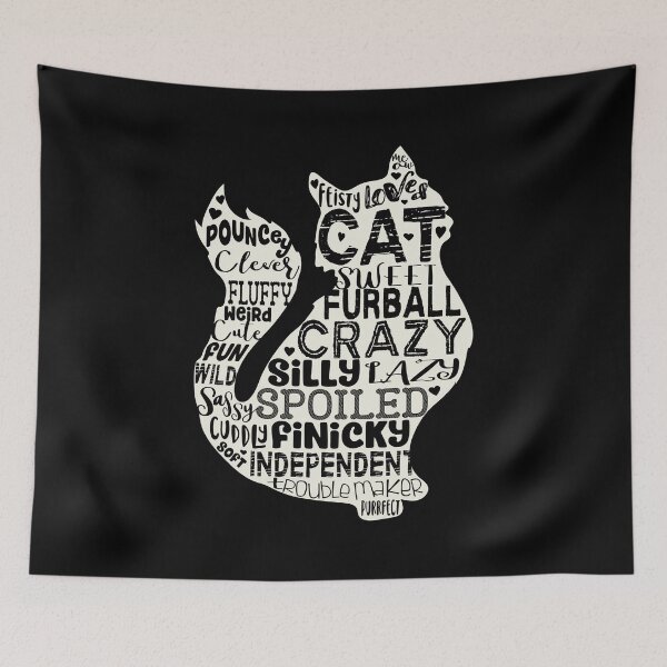 Item preview, Cat Silhouette Word Cloud designed and sold by jitterfly.