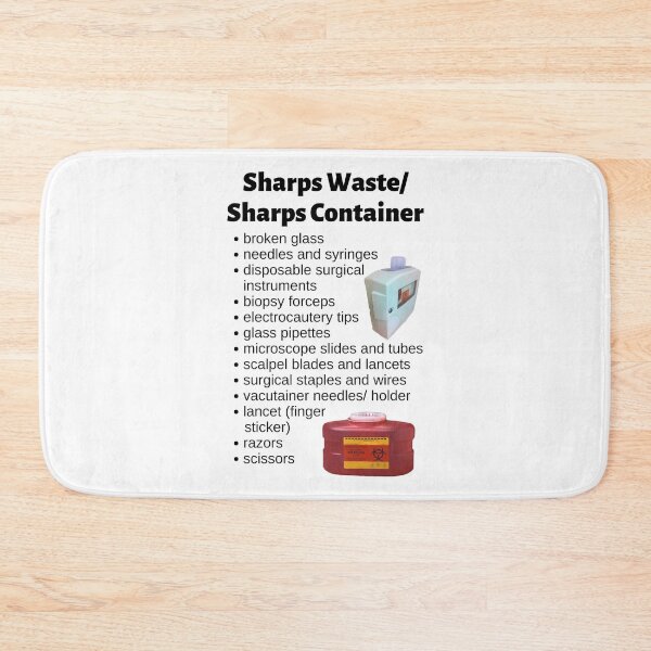 Item preview, Sharps Waste / Sharps Container List Infographic designed and sold by Caregiverology.