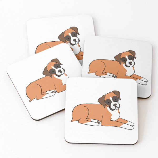 Item preview, Cute Boxer Dog cartoon illustration designed and sold by Yarafantasyart.