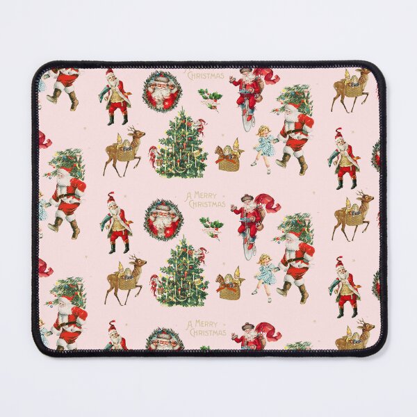 Item preview, Retro Vintage Santa Claus Illustrations in Pink designed and sold by darlingseason.