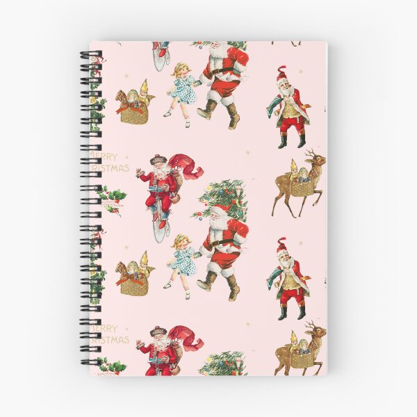 Item preview, Retro Vintage Santa Claus Illustrations in Pink designed and sold by darlingseason.