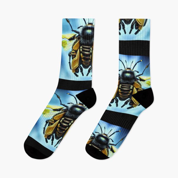 Item preview, Bio-Mechanical AI Fantasy Bumblebee Blue Design designed and sold by EarthArtDesigns.