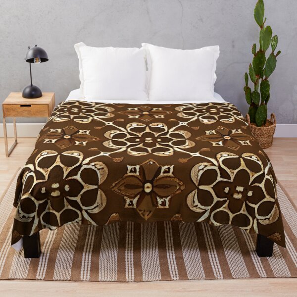 Item preview, Aesthetic Coarse Brown Scandinavian Pattern Digital Painting designed and sold by CodeAndColors.