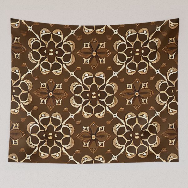 Artikelvorschau, Aesthetic Coarse Brown Scandinavian Pattern Digital Painting entworfen und verkauft von CodeAndColors.
