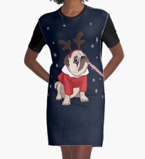 Vestido camiseta Pug Navidad