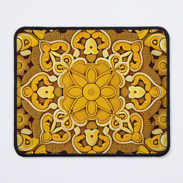 Artikelvorschau, Enchanted Yellow Balanced Eclectic Pattern Digital Painting entworfen und verkauft von CodeAndColors.