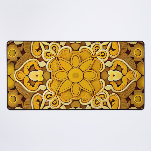 Artikelvorschau, Enchanted Yellow Balanced Eclectic Pattern Digital Painting entworfen und verkauft von CodeAndColors.