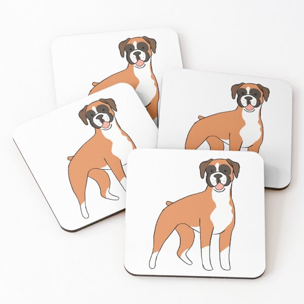 Item preview, Boxer Dog cartoon illustration designed and sold by Yarafantasyart.