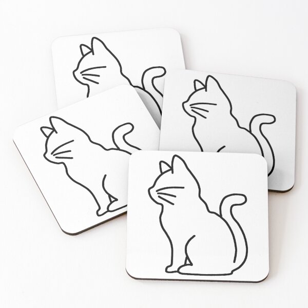 Item preview, Cat Lovers - Kitty Outline T-shirt print designed and sold by Getsomecakes ⭐⭐⭐⭐⭐.
