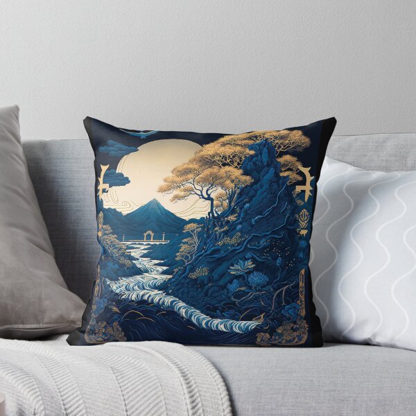 Item preview, Landscape  Chinese Japanese style Rinpa painting sticker designed and sold by PhiloSophyEye.