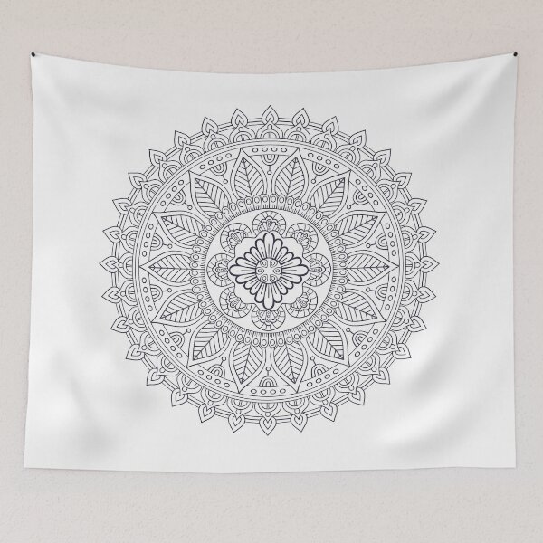 Item preview, The line Art _ Mandala Art _ B&W designed and sold by AI-Collections.
