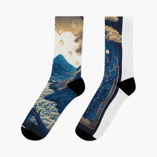 Item preview, Landscape  Chinese Japanese style Rinpa painting sticker designed and sold by PhiloSophyEye.