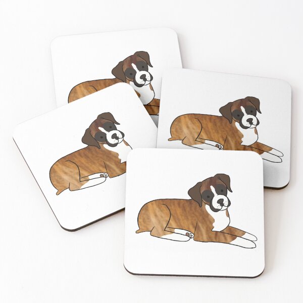 Item preview, Cute Boxer Dog cartoon illustration designed and sold by Yarafantasyart.