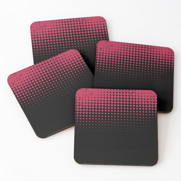 Item preview, Black and Viva Magenta Halftone Polka Dots Pattern designed and sold by humnoo.