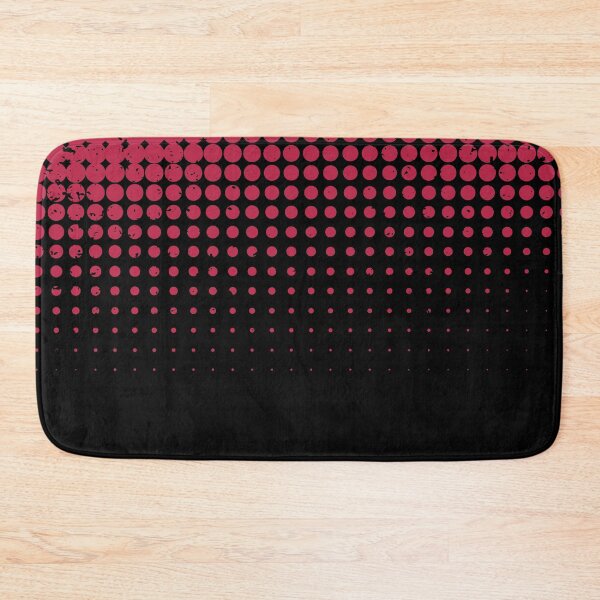 Item preview, Black and Viva Magenta Halftone Polka Dots Pattern designed and sold by humnoo.