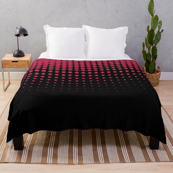 Item preview, Black and Viva Magenta Halftone Polka Dots Pattern designed and sold by humnoo.