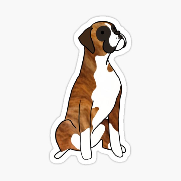 Item preview, Cute Boxer Dog cartoon illustration designed and sold by Yarafantasyart.