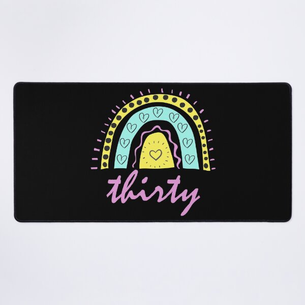 Item preview, Thirty Year Old Thirtieth Birthday Cute Fun Doodle Boho Rainbow designed and sold by LadySaltwater.