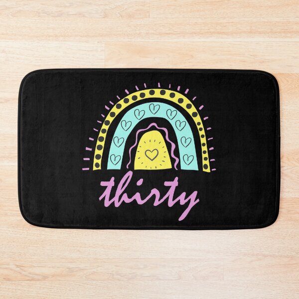 Item preview, Thirty Year Old Thirtieth Birthday Cute Fun Doodle Boho Rainbow designed and sold by LadySaltwater.