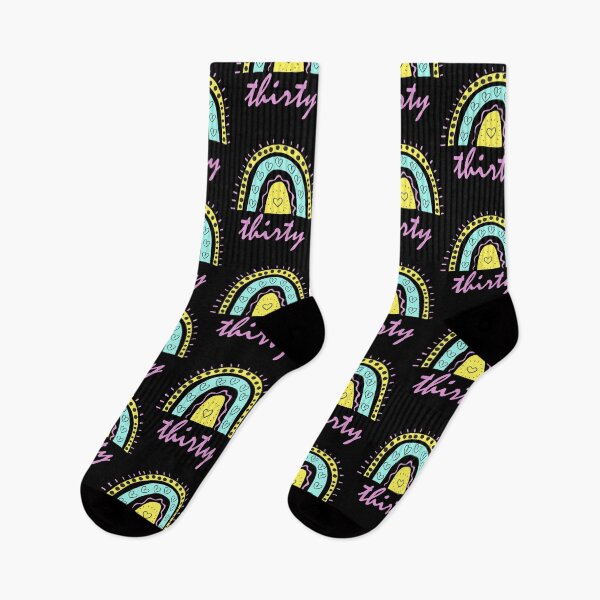 Item preview, Thirty Year Old Thirtieth Birthday Cute Fun Doodle Boho Rainbow designed and sold by LadySaltwater.