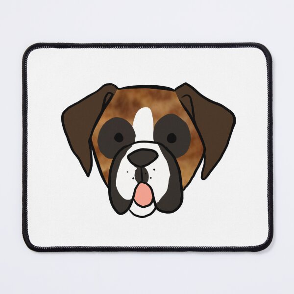 Item preview, Cute Boxer Dog face cartoon illustration designed and sold by Yarafantasyart.
