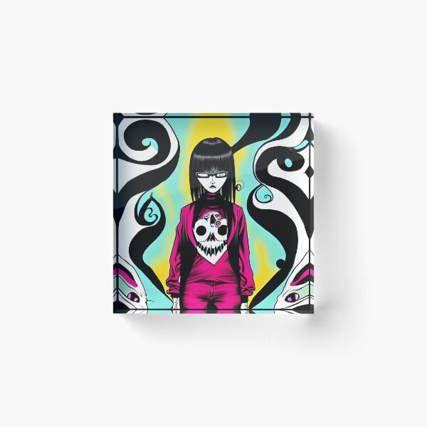 Item preview, Pastel emo girl with glasses pop art designed and sold by Dalive.