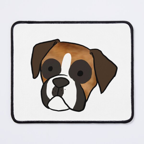 Item preview, Cute Boxer Dog face cartoon illustration designed and sold by Yarafantasyart.