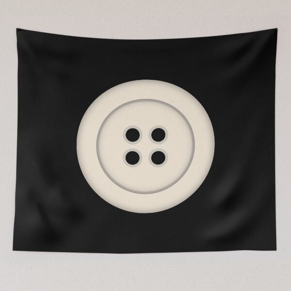 Item preview, Button Single Minimalist Modern Black and Almond Cream designed and sold by kierkegaard.