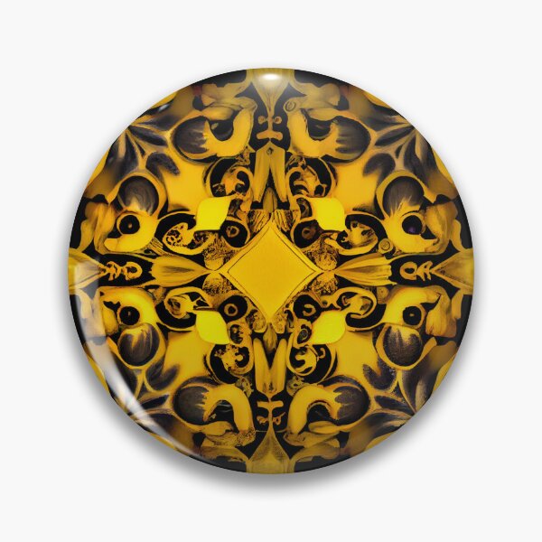 Artikelvorschau, Enchanted Yellow Balanced Eclectic Pattern Digital Painting entworfen und verkauft von CodeAndColors.
