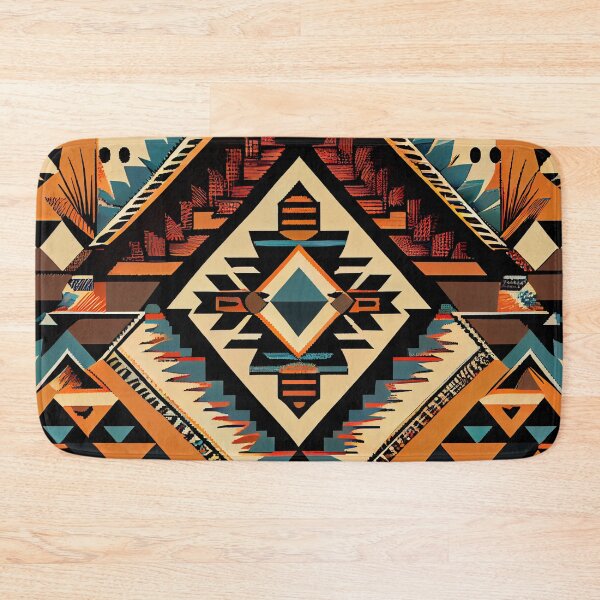 Item preview, Complex Angular Southwestern Pattern Digital Painting designed and sold by CodeAndColors.