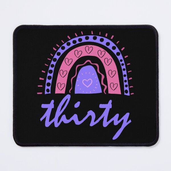 Item preview, Thirty Year Old Thirtieth Birthday Cute Fun Doodle Boho Rainbow designed and sold by LadySaltwater.
