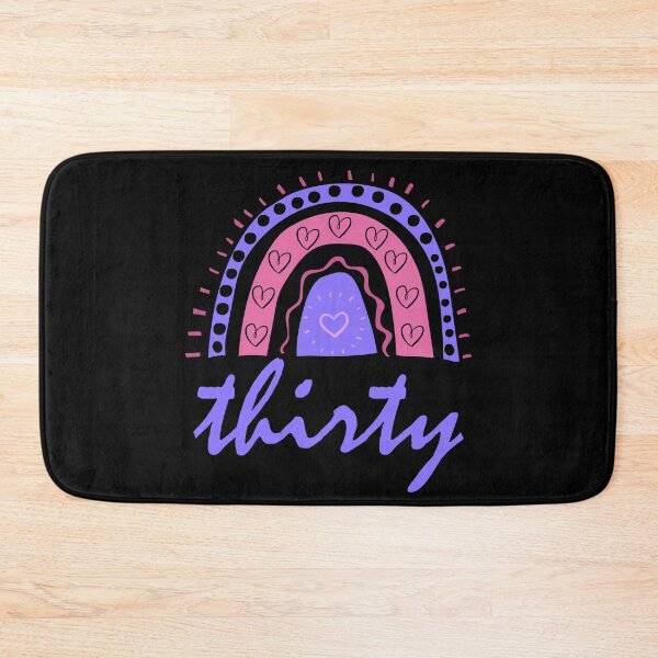 Item preview, Thirty Year Old Thirtieth Birthday Cute Fun Doodle Boho Rainbow designed and sold by LadySaltwater.