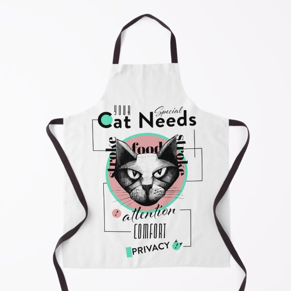 Artikelvorschau, Ihre Katze braucht spezielles Futter Aufmerksamkeit Komfort Privatsphäre entworfen und verkauft von LarksDrawings.