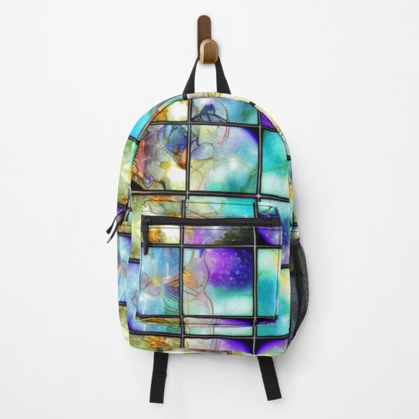 Item preview, Fantasy Galaxy Stained Glass Tiles Pattern designed and sold by Seeding Serendipity.