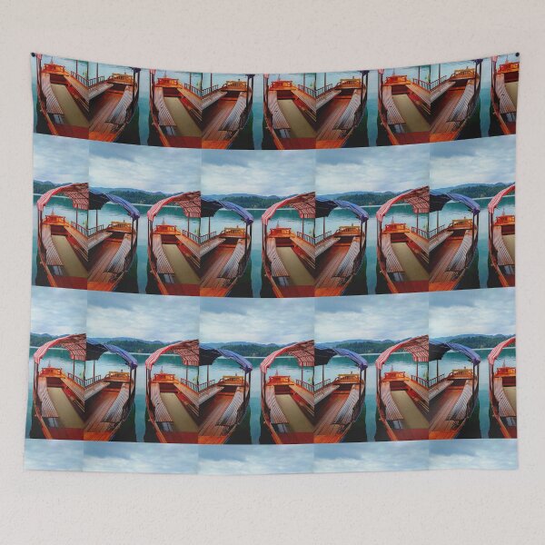 Item preview, Boats in Lake Bled  Slovenia designed and sold by TalBright.