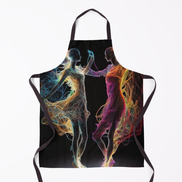 Item preview, Two women consisting of colorful lines are dancing designed and sold by RK - Shop.