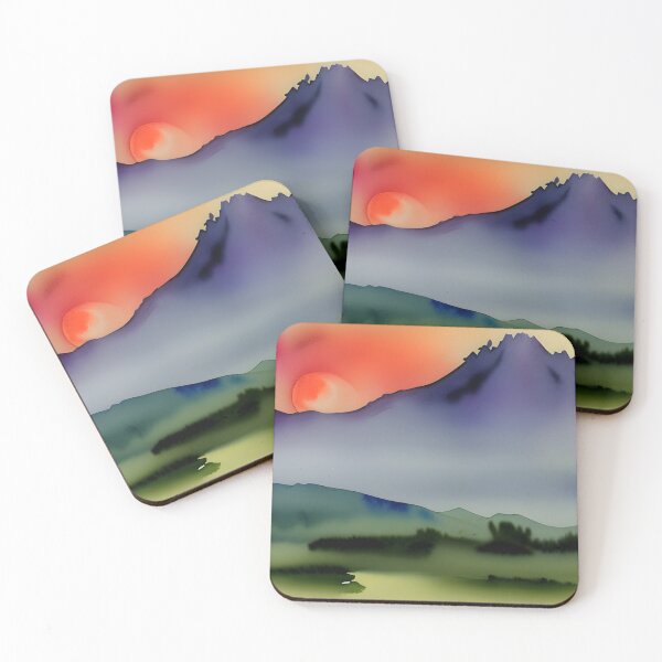 Item preview, Watercolor mountain art designed and sold by brandway.