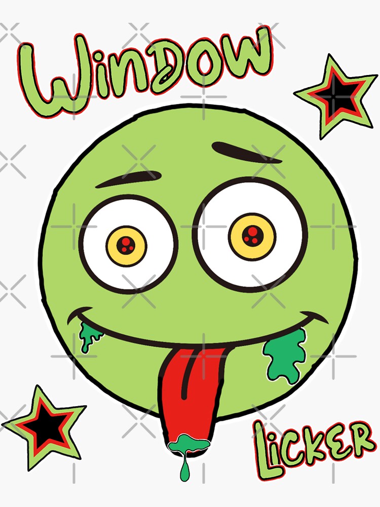 "Funny Window Licker Lips" Sticker for Sale by GarnersDesigns Redbubble