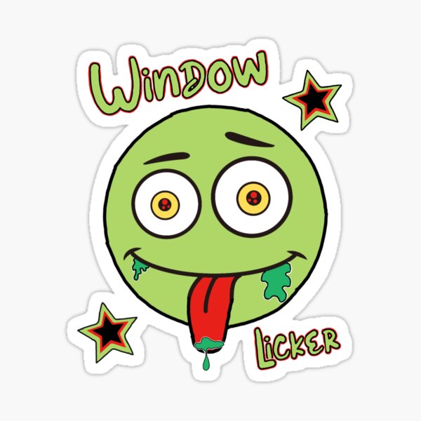 "Funny Window Licker Lips" Sticker for Sale by GarnersDesigns Redbubble