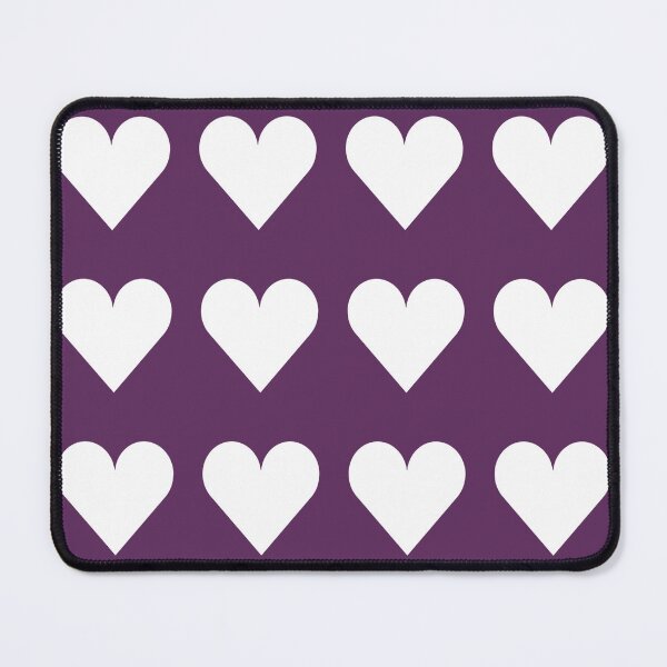 Item preview, Large WHITE and AUBERGINE PURPLE LOVE HEARTS designed and sold by RachelMacht.