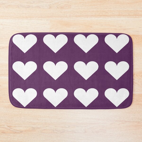 Aperçu de l'œuvre Grands COEURS D'AMOUR BLANCS et VIOLET AUBERGINE créée et vendue par RachelMacht.