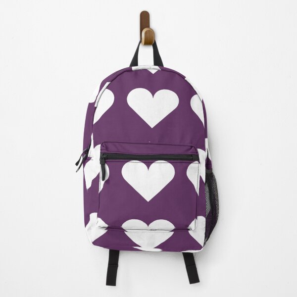Item preview, Large WHITE and AUBERGINE PURPLE LOVE HEARTS designed and sold by RachelMacht.