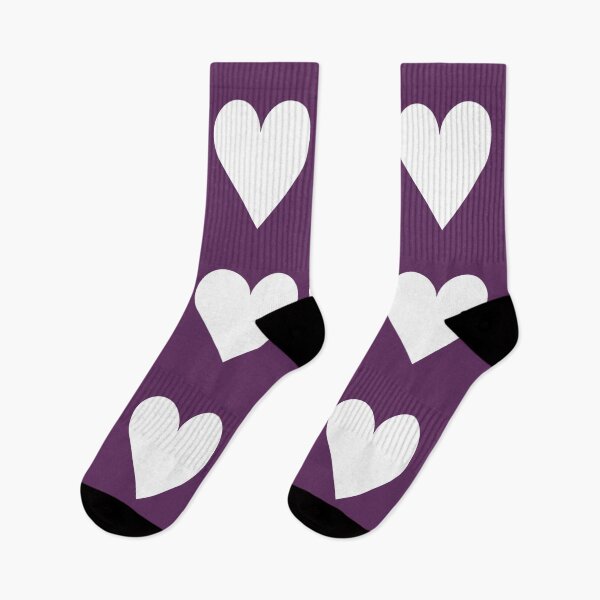 Item preview, Large WHITE and AUBERGINE PURPLE LOVE HEARTS designed and sold by RachelMacht.