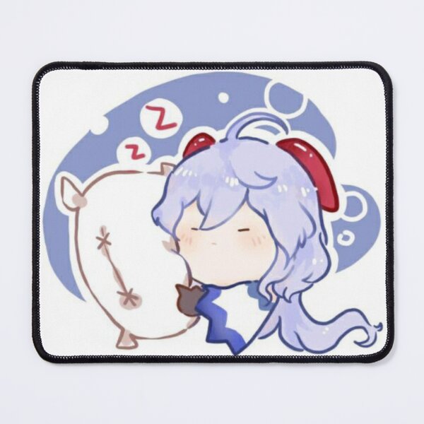 Item preview, Chibi Ganyu Sleeping Genshin Impact Fanart Cocogoat   designed and sold by feach.