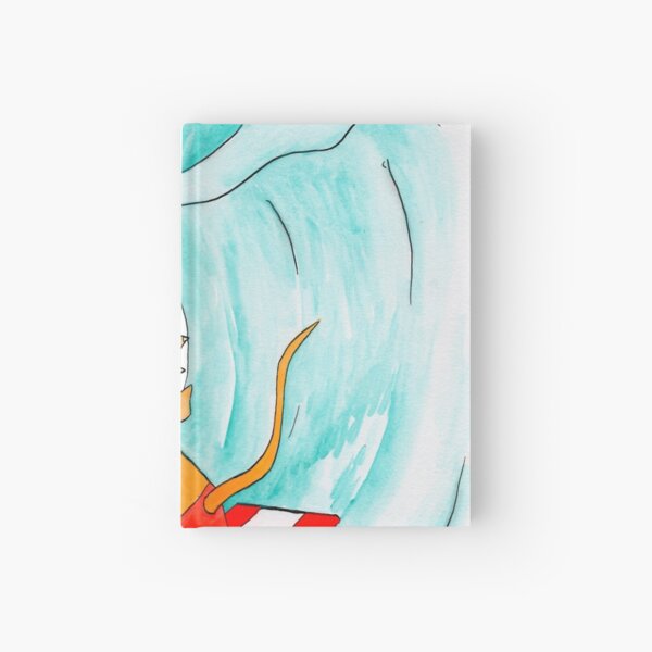 Triceratops surf dude Hardcover Journal