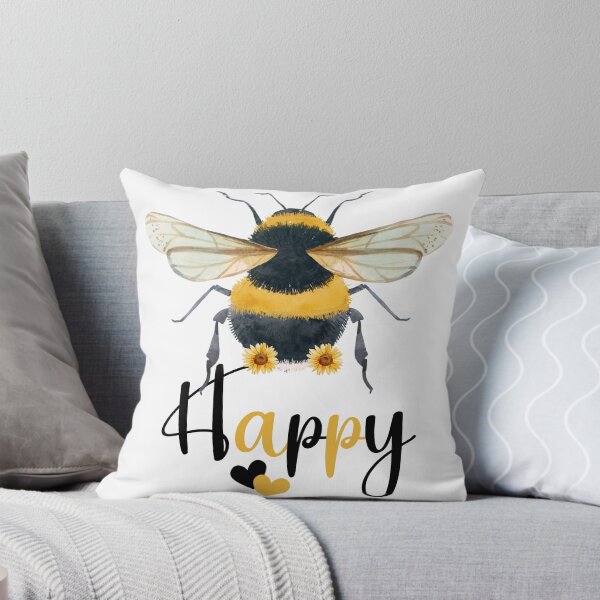Item preview, Bee Happy Cute Bumble Bee designed and sold by HappyLifeCreate.