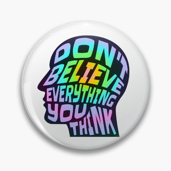 Item preview, Dont Believe Everything You Think 6 - Inspirational Quotes Typography designed and sold by Cawaiico.