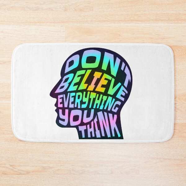 Item preview, Dont Believe Everything You Think 6 - Inspirational Quotes Typography designed and sold by Cawaiico.
